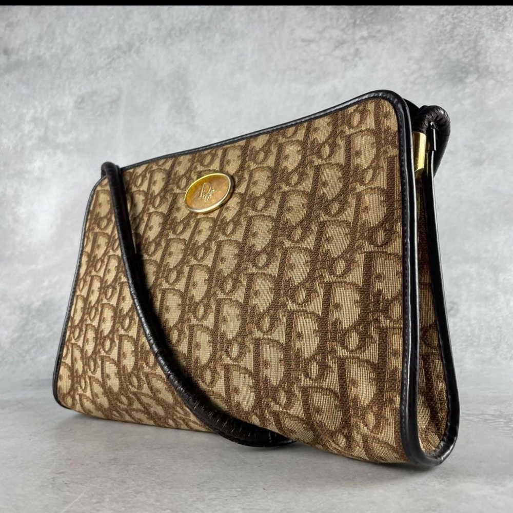 Dior Shoulder Bag, Trotter Pattern, Brown, Crossbody 20x27cm AB Condition - Picture 2 of 11